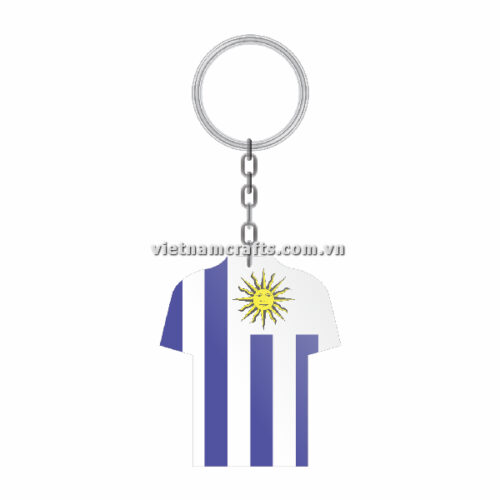 Wholesale World Cup 2022 Qatar Mechadise Buy Bulk Double Sided Acrylic Keychain Souvenir National Football Kit Uruguay Keychain 3