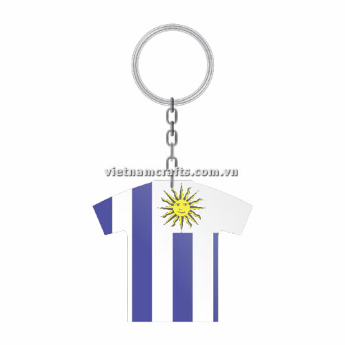 Wholesale World Cup 2022 Qatar Mechadise Buy Bulk Double Sided Acrylic Keychain Souvenir National Football Kit Uruguay Keychain 4