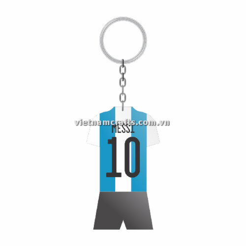 Wholesale World Cup 2022 Qatar Mechadise Buy Bulk Souvenir National Football Team Argentina Kit Messi Double Sided Acrylic Keychain (1)