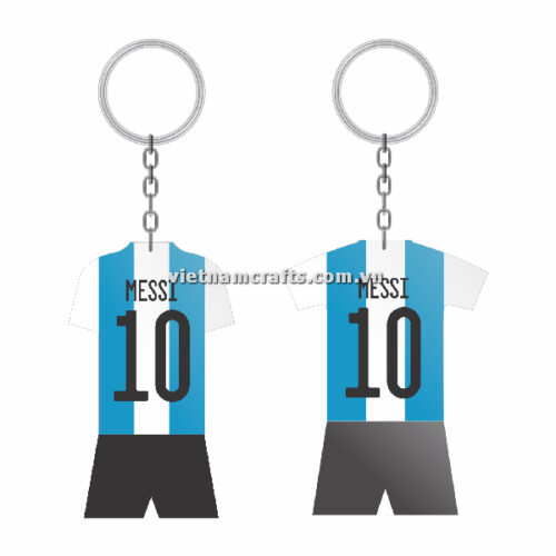 Wholesale World Cup 2022 Qatar Mechadise Buy Bulk Souvenir National Football Team Argentina Kit Messi Double Sided Acrylic Keychain (2)