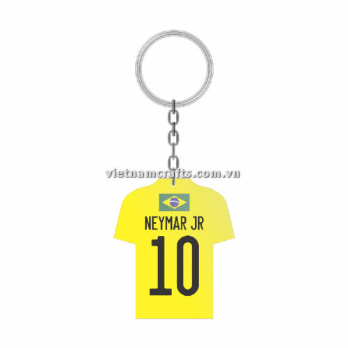 Wholesale World Cup 2022 Qatar Mechadise Buy Bulk Souvenir National Football Team Brazil Kit Neymar Double Sided Acrylic Keychain (3)