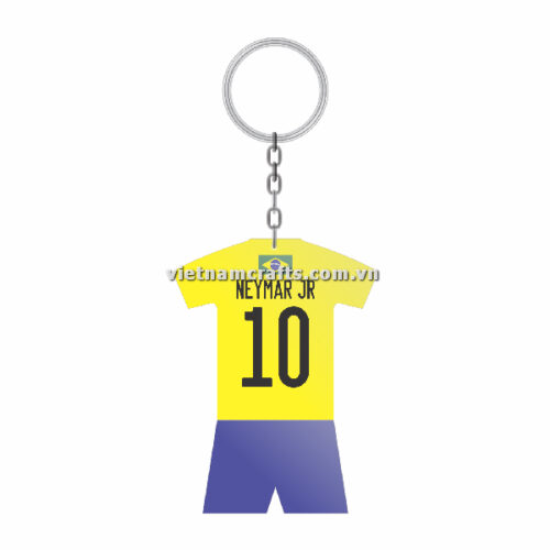 Wholesale World Cup 2022 Qatar Mechadise Buy Bulk Souvenir National Football Team Brazil Kit Neymar Double Sided Acrylic Keychain (4)
