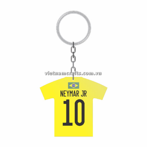 Wholesale World Cup 2022 Qatar Mechadise Buy Bulk Souvenir National Football Team Brazil Kit Neymar Double Sided Acrylic Keychain (5)