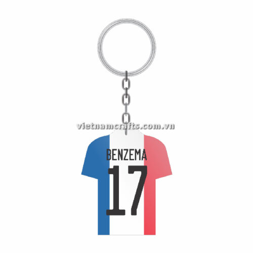 Wholesale World Cup 2022 Qatar Mechadise Buy Bulk Souvenir National Football Team France Kit Benzema Double Sided Acrylic Keychain (3)