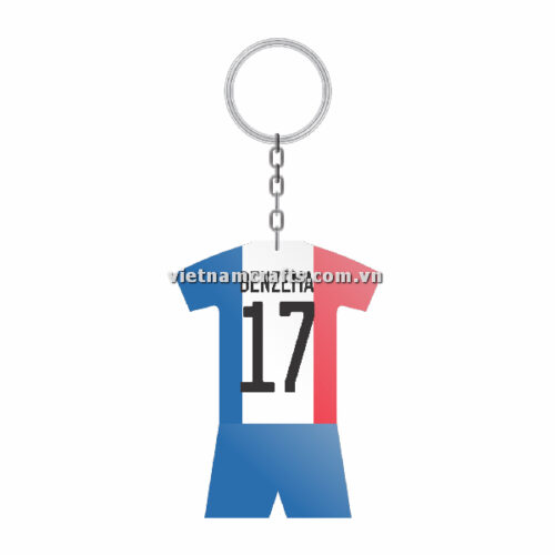 Wholesale World Cup 2022 Qatar Mechadise Buy Bulk Souvenir National Football Team France Kit Benzema Double Sided Acrylic Keychain (4)
