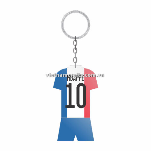 Wholesale World Cup 2022 Qatar Mechadise Buy Bulk Souvenir National Football Team France Kit Mbappe Double Sided Acrylic Keychain (2)