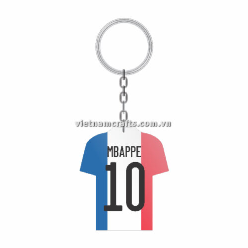 Wholesale World Cup 2022 Qatar Mechadise Buy Bulk Souvenir National Football Team France Kit Mbappe Double Sided Acrylic Keychain (3)