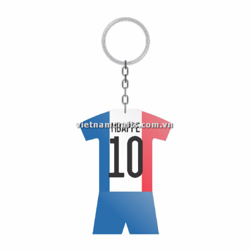 Wholesale World Cup 2022 Qatar Mechadise Buy Bulk Souvenir National Football Team France Kit Mbappe Double Sided Acrylic Keychain (4)