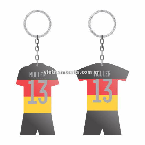 Wholesale World Cup 2022 Qatar Mechadise Buy Bulk Souvenir National Football Team Gremany Kit Muller Double Sided Acrylic Keychain (1)