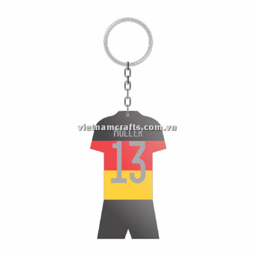 Wholesale World Cup 2022 Qatar Mechadise Buy Bulk Souvenir National Football Team Gremany Kit Muller Double Sided Acrylic Keychain (2)