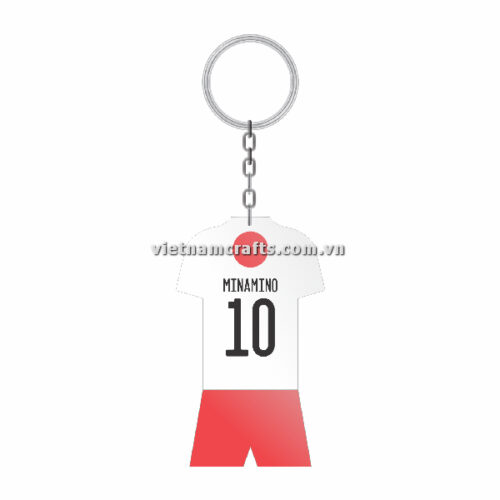 Wholesale World Cup 2022 Qatar Mechadise Buy Bulk Souvenir National Football Team Japan Kit Minamino Double Sided Acrylic Keychain (2)