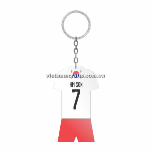Wholesale World Cup 2022 Qatar Mechadise Buy Bulk Souvenir National Football Team Korean Republic Kit HM Son Double Sided Acrylic Keychain (2)