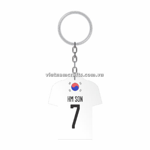 Wholesale World Cup 2022 Qatar Mechadise Buy Bulk Souvenir National Football Team Korean Republic Kit HM Son Double Sided Acrylic Keychain (3)