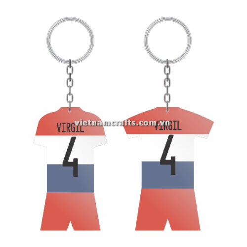 Wholesale World Cup 2022 Qatar Mechadise Buy Bulk Souvenir National Football Team Netherlands Kit Virgil Double Sided Acrylic Keychain (1)