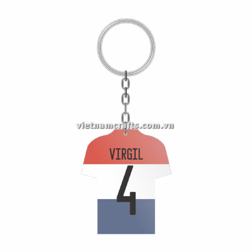Wholesale World Cup 2022 Qatar Mechadise Buy Bulk Souvenir National Football Team Netherlands Kit Virgil Double Sided Acrylic Keychain (3)
