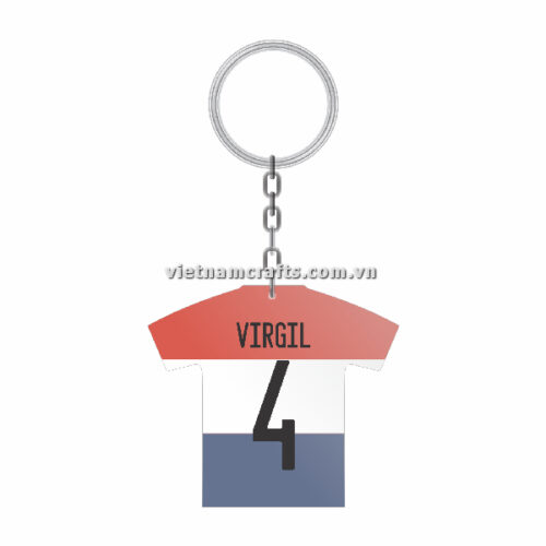 Wholesale World Cup 2022 Qatar Mechadise Buy Bulk Souvenir National Football Team Netherlands Kit Virgil Double Sided Acrylic Keychain (5)