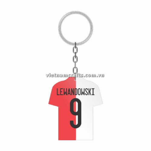 Wholesale World Cup 2022 Qatar Mechadise Buy Bulk Souvenir National Football Team Poland Kit Lewandowski Double Sided Acrylic Keychain (3)