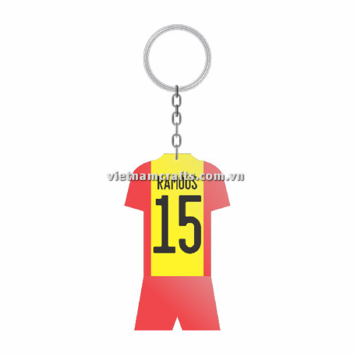 Wholesale World Cup 2022 Qatar Mechadise Buy Bulk Souvenir National Football Team Spain Kit Sergio Ramous Double Sided Acrylic Keychain (2)
