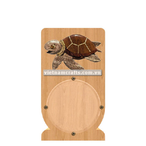 PGB02 Wholesale Scroll Saw Intarsia Wood Art Money Saving Wooden Box Piggy Bank Design Aloha Turtle (2)