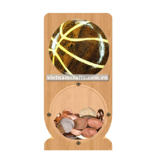 PGB07 Wholesale Scroll Saw Intarsia Wood Art Money Saving Wooden Box Piggy Bank Design Basketball (1)