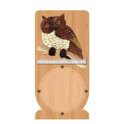 PGB84 Wholesale Scroll Saw Intarsia Wood Art Money Saving Wooden Box Piggy Bank Design Owl (2)