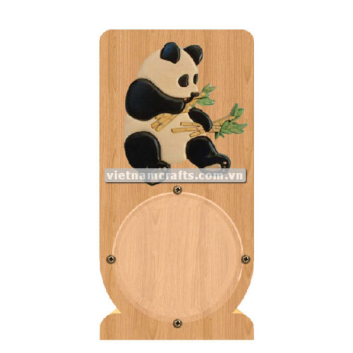 PGB87 Wholesale Scroll Saw Intarsia Wood Art Money Saving Wooden Box Piggy Bank Design Panda (2)