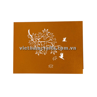 FL32 Buy Custom 3d Pop Up Greeting Cards Thank you Foldable Vanlentine Love Surprised Pop Up Card Maple Tree (4)