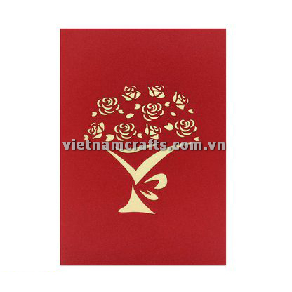 FL42 Buy Custom 3d Pop Up Greeting Cards Thank you Foldable Vanlentine Love Surprised Pop Up Card Rose (3)