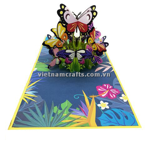 FL45 Buy Custom 3d Pop Up Greeting Cards Thank you Foldable Vanlentine Love Surprised Pop Up Card Butterfly (3)