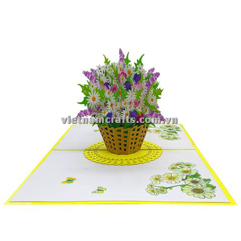 FL47 Buy Custom 3d Pop Up Greeting Cards Thank you Foldable Vanlentine Love Surprised Pop Up Card Daisy (1)