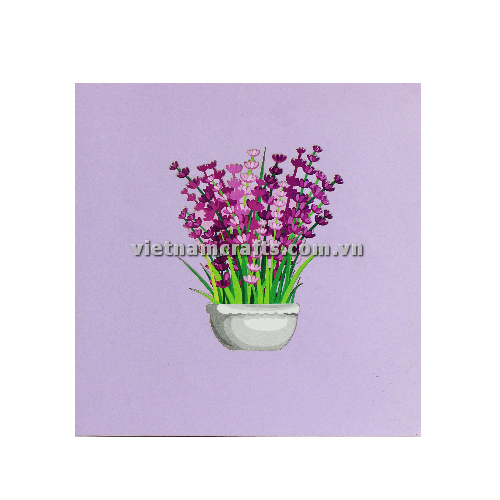FL54 Buy Custom 3d Pop Up Greeting Cards Thank you Foldable Vanlentine Love Surprised Pop Up Card Lavender (1)