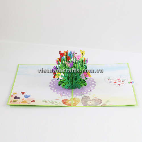 FL59 Buy Custom 3d Pop Up Greeting Cards Thank you Foldable Vanlentine Love Surprised Pop Up Card Flower (1)