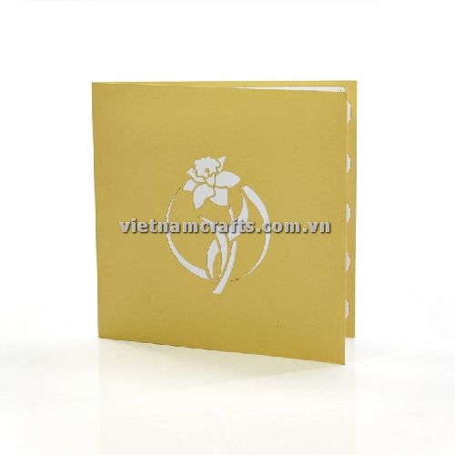 FL61 Buy Custom 3d Pop Up Greeting Cards Thank you Foldable Vanlentine Love Surprised Pop Up Card Narsissus (3)