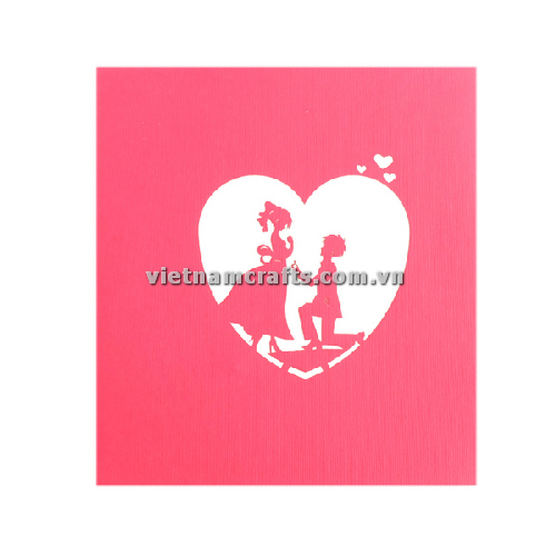 LW23 Buy Custom 3d Pop Up Greeting Cards Love 3d Foldable Personalized Valentine Pop Up Card Wedding Invitation (2)