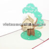 MA31 Buy 3d Pop Up Greeting Cards Mniature 3d Foldable Pop Up Card Tree House (3)