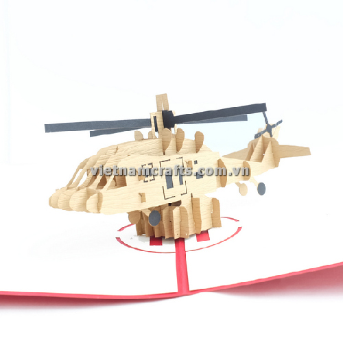 MA34 Buy 3d Pop Up Greeting Cards Mniature 3d Foldable Pop Up Card Helicopter (4)
