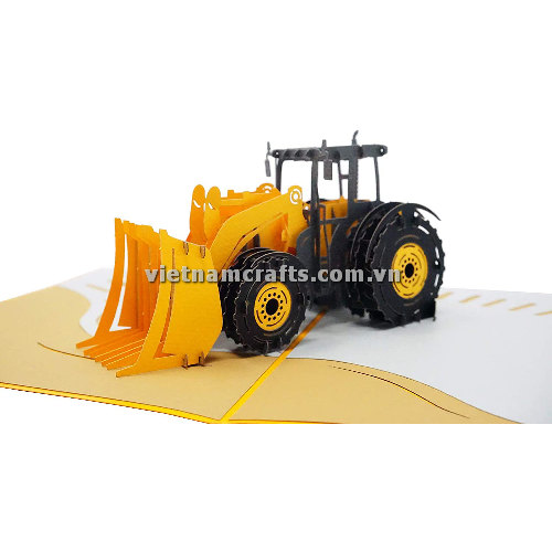 MA45 Buy 3d Pop Up Greeting Cards Mniature 3d Foldable Pop Up Card Bulldozer (3)