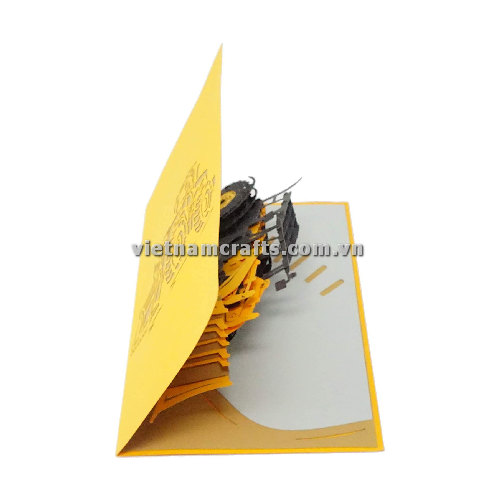 MA45 Buy 3d Pop Up Greeting Cards Mniature 3d Foldable Pop Up Card Bulldozer (8)