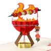 MA52 Buy 3d Pop Up Greeting Cards Mniature 3d Foldable Pop Up Card Holiday Barbecue (3)