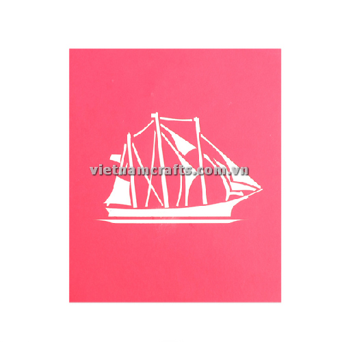 PS43 Buy Custom 3d Pop Up Greeting Cards Travel 3d Foldable Pop Up Dragon Boat Pirate Ship Card Surprise Birthday Invitation Card (2)