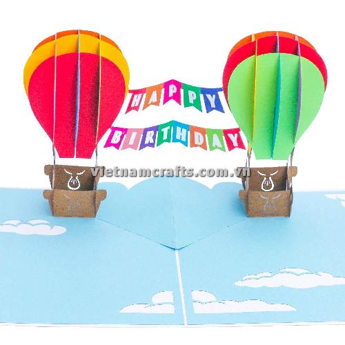 Pop Up Card Wholesale Vietnam 3d Cards Manufacture Air Balloon BD58 (2)