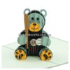 Pop Up Card Wholesale Vietnam 3d Cards Manufacture Baseball Teddy Bear BD42 (5)