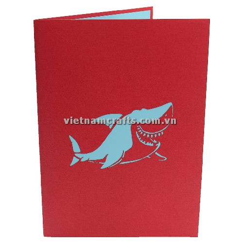 Pop Up Card Wholesale Vietnam 3d Cards Manufacture Birthday Shark BD25 (3)