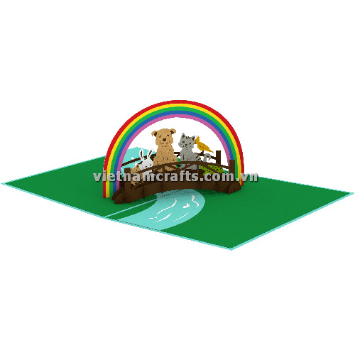 Pop Up Card Wholesale Vietnam 3d Cards Manufacture Rainbow Bridge BD59 (3)