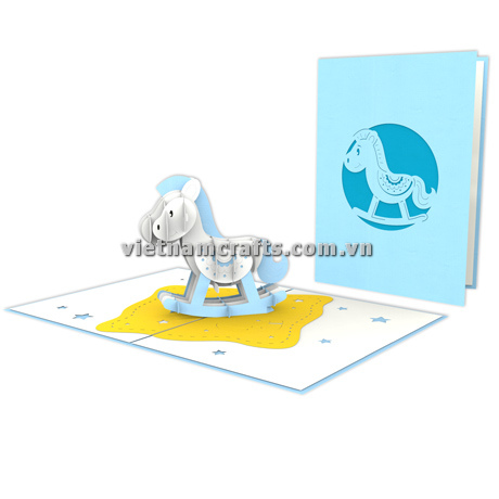 Pop Up Card Wholesale Vietnam 3d Cards Manufacture Rocking Horse BD63 (5)