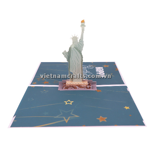 Pop Up Card Wholesale Vietnam 3d Cards Manufacture Statue of Liberty BD34 (6)
