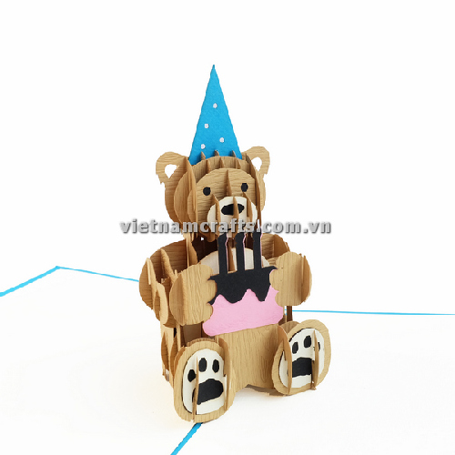 Pop Up Card Wholesale Vietnam 3d Cards Manufacture Teddy Bear BD27 (3)