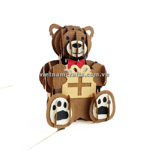 Pop Up Card Wholesale Vietnam 3d Cards Manufacture Teddy Bear BD50 (4)