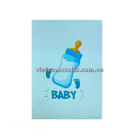 pop up card wholesale vietnam 3d cards manufacture Bottle Milk BS05 (1)