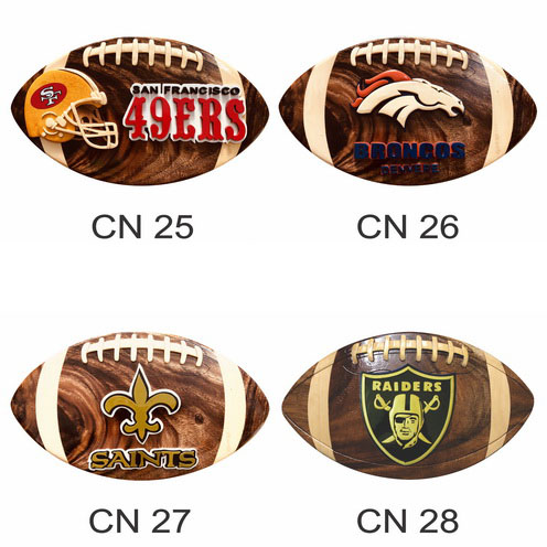 Football Teams 9 Intarsia Puzzle Box